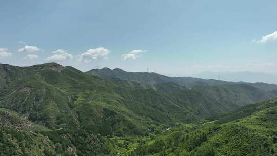 山西雁门关景区航拍视频素材