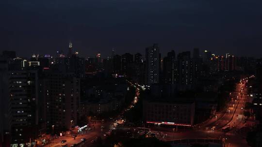 城市交通夜景视频素材模板下载