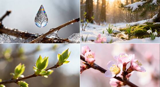 春天冰雪消融万物复苏