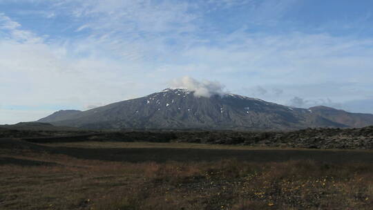 冰岛火山景观视频素材模板下载
