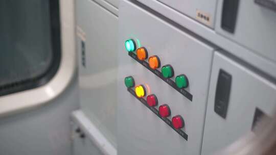 列车车厢控制室机电室-含声视频素材模板下载