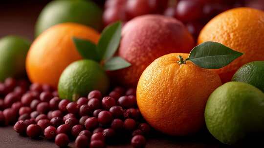 新鲜水果缤纷呈现健康生活方式