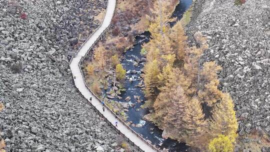 4K航拍内蒙古大兴安岭阿尔山风景区