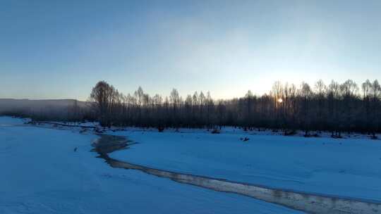 林海雪原冰河风光