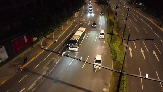 徐家汇虹桥路夜景空镜视频素材模板下载