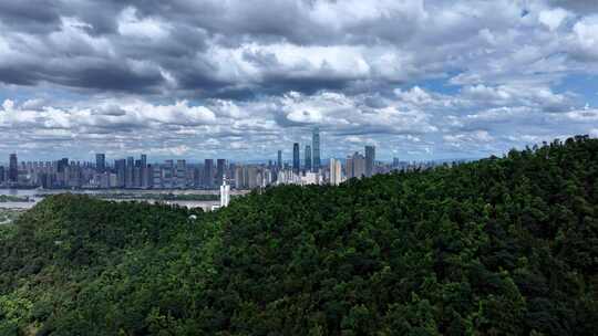 长沙湘江新区全景橘子洲风光城市中心