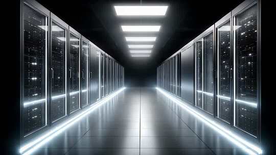 未来智能数据中心服务器集群科技通道