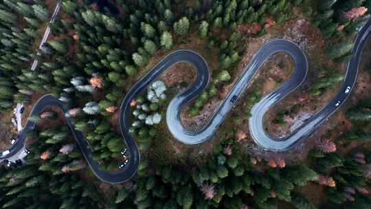 森林山地盘山公路