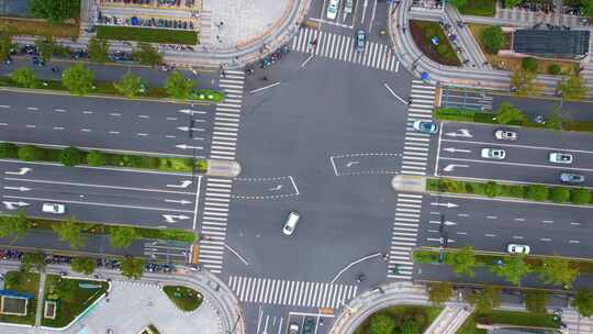 城市十字路口汽车车辆车流视频素材