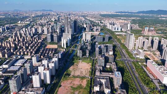 浙江省杭州市未来科技城航拍风光