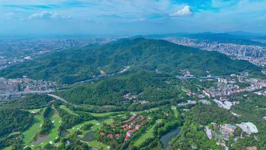 俯拍广州大景航拍天河区越秀区