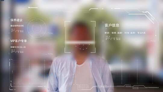 AE人脸信息身份扫描hud科技感