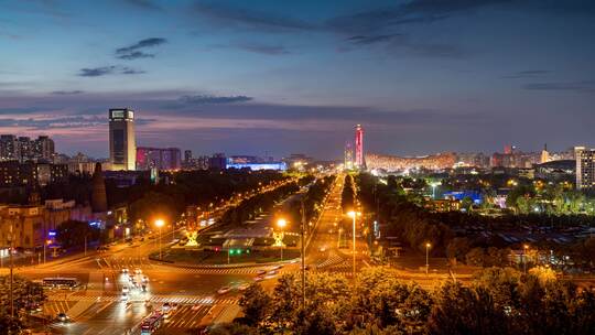 北京鸟巢场馆夜景