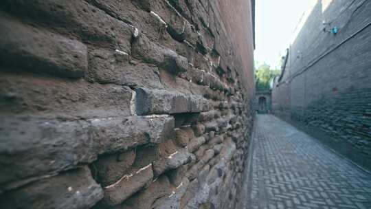 斑驳沧桑破损的墙壁幽静的古老小巷