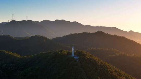 杭州市富阳区富春江岸航拍风光