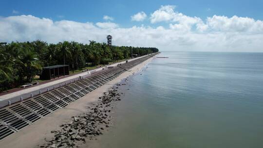 沿海公路航拍 海南文昌