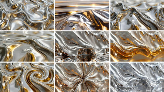 金属质感流动液体动态背景