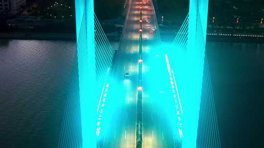 飞过横琴大桥一视频素材模板下载
