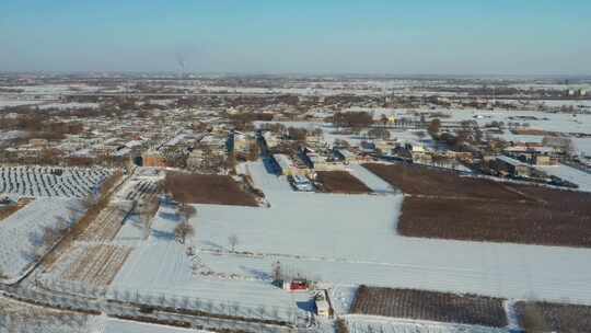 航拍雪景 唯美冬日空镜 立冬 冬至节气