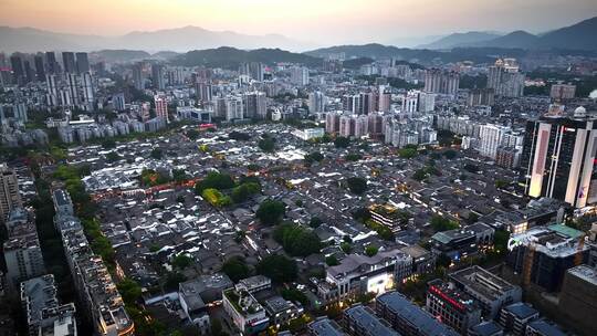 福州城市三坊七巷古厝全景