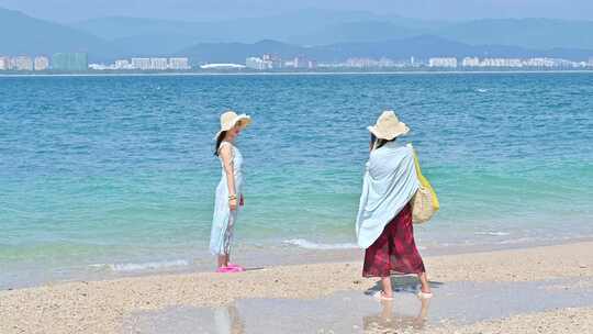 海南三亚西岛风景区游客旅游治愈唯美镜头