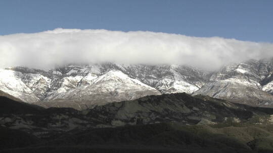 雪山上空云层的时间推移