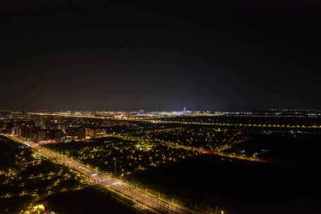 雄安夜景航拍