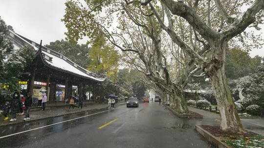 杭州冬天雪景