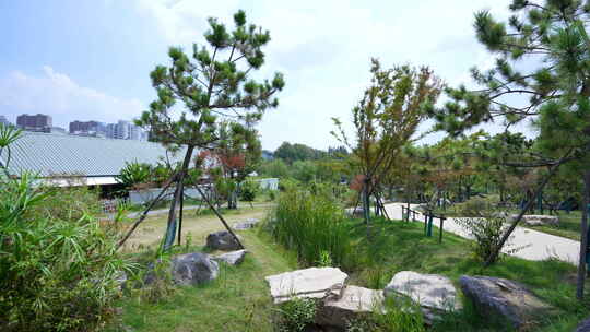 武汉洪山区巡司河活水公园风景