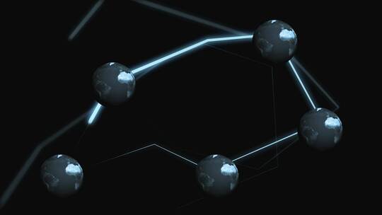 地球分子结构动画视频素材模板下载