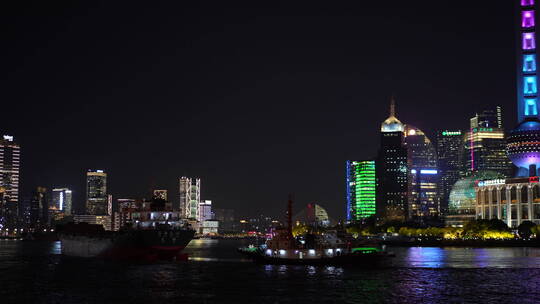 【精品】上海外滩夜景夜色旅游业视频素材模板下载