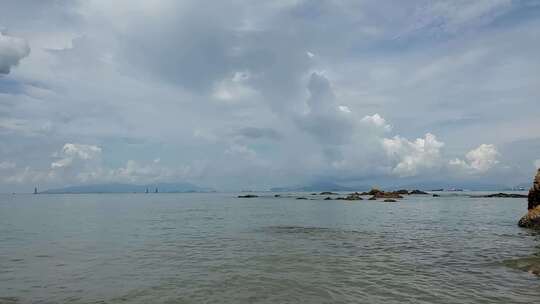 海边夏日天空大海视频素材