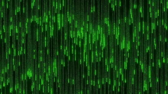 科技数据二进制线条绿色科技场景
