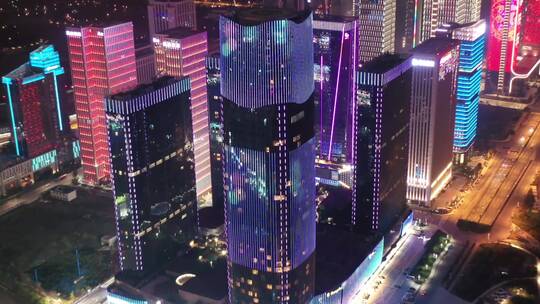 义乌城市地标夜景航拍 合集7条素材视频素材模板下载