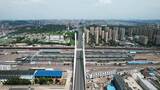 江苏徐州和平大桥交通航拍高清在线视频素材下载