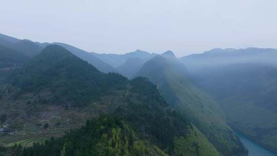 航拍山川河流