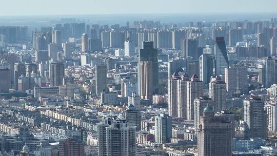 哈尔滨城市建筑航拍视频素材模板下载