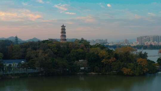 西湖 惠州 日落 西湖风景 惠州市 红花湖