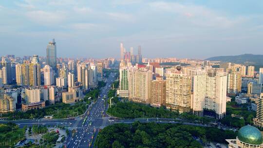 广西南宁南湖公园城市风光风景航拍合集