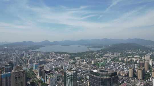 浙江杭州城市风光航拍