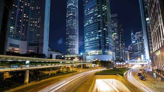 延时都市夜景车流