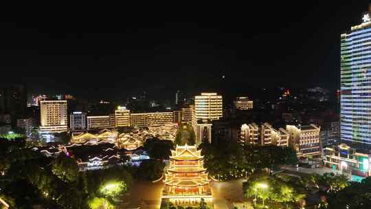 四川宜宾合江门广场夜景