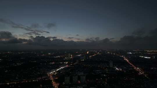 上海金山石化工厂夜景航拍