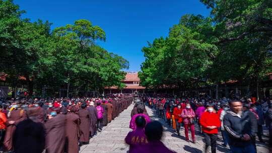 泉州西街开元寺勤佛6k延时