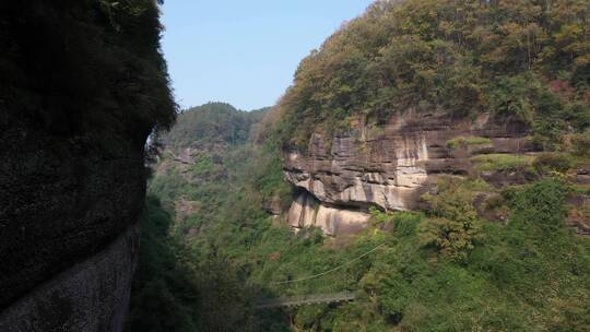 明月峡 剑门蜀道  古蜀道 峡谷 航拍 4k视频素材模板下载