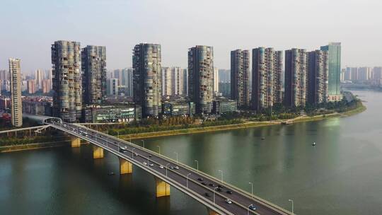 4K航拍湘江世纪城集中住宅区2视频素材模板下载