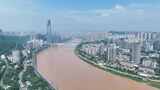 重庆陆海国际中心鹅岭公园航拍高清在线视频素材下载
