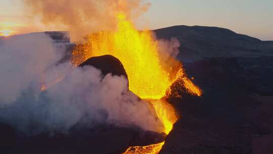 火山，喷发，熔岩，气体