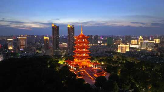 佛山魁星阁夜景航拍