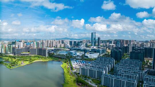 粤港澳大湾区珠海城市航空新城延时